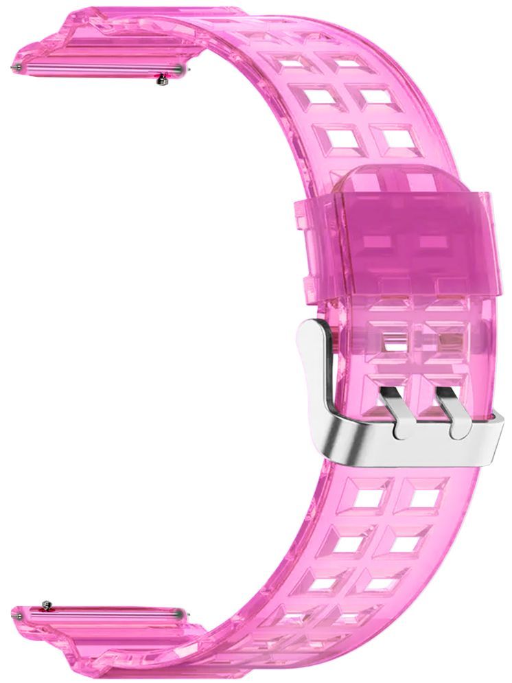     			ACM Watch Strap Silicone Transparent Design 22mm compatible with Fire-Boltt Horizon Bsw187 Smartwatch Classy Band Pink