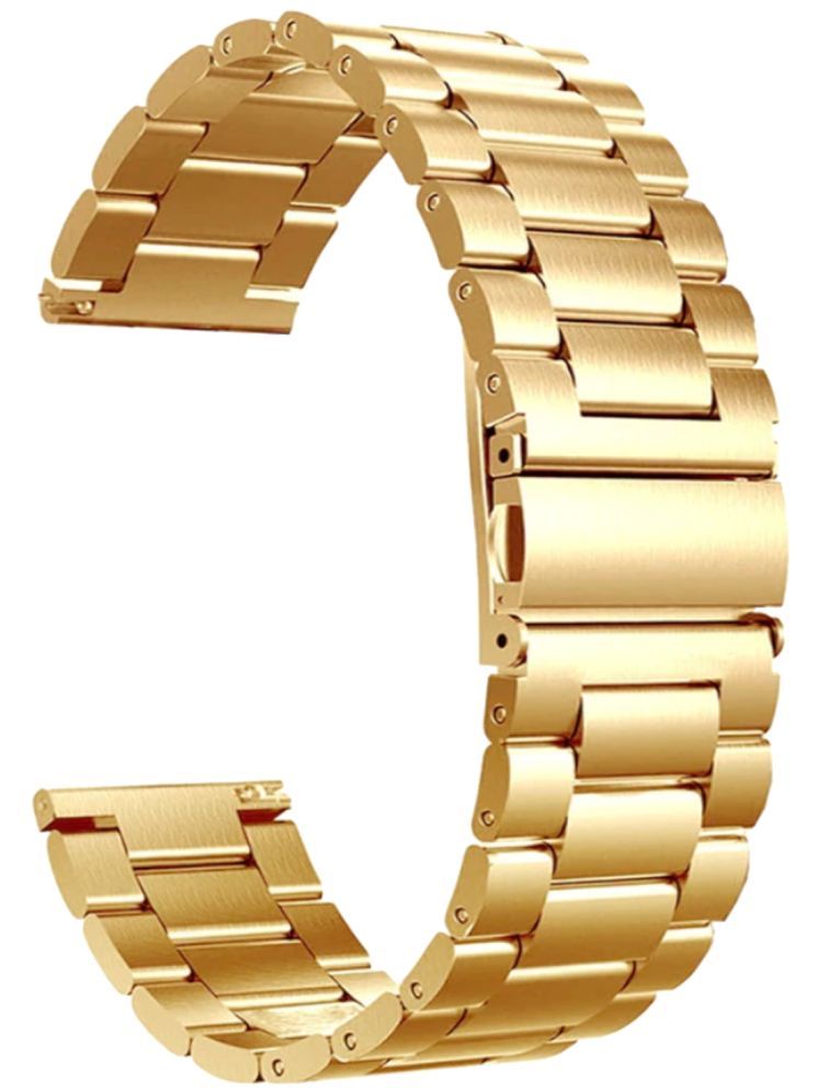     			ACM Watch Strap Stainless Steel Metal 22mm compatible with Itel Icon 3 Smartwatch Belt Luxury Band Champagne Gold