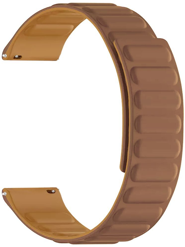     			ACM Watch Strap Magnetic Silicone 22mm compatible with Fastrack Volt S1 Smartwatch Luxury Band Brown