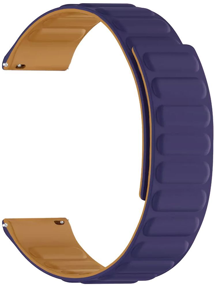     			ACM Watch Strap Magnetic Silicone 22mm compatible with Noise Colorfit Quad Call Elite Smartwatch Luxury Band Purple