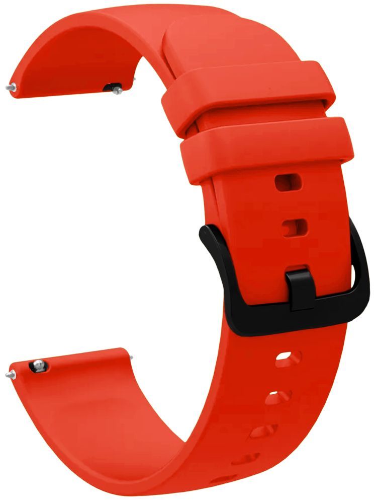     			ACM Watch Strap Silicone Belt 22mm compatible with Boat Lunar Link Smartwatch Hook Band Red