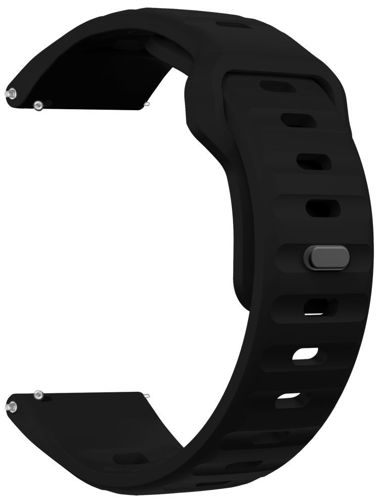     			ACM Watch Strap Sports Silicone Belt 22mm compatible with Amazfit Bip 5 Unity Smartwatch Breatheable Band Black