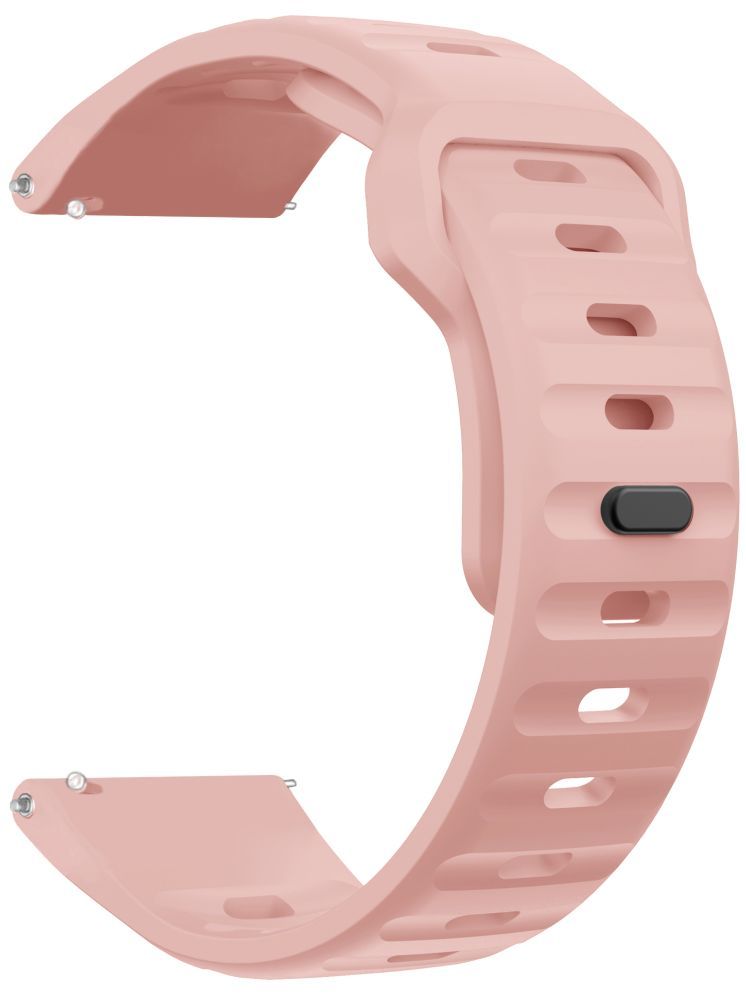     			ACM Watch Strap Sports Silicone Belt 22mm compatible with Fire-Boltt 4g Pro Bsw217 Smartwatch Breatheable Band Pink