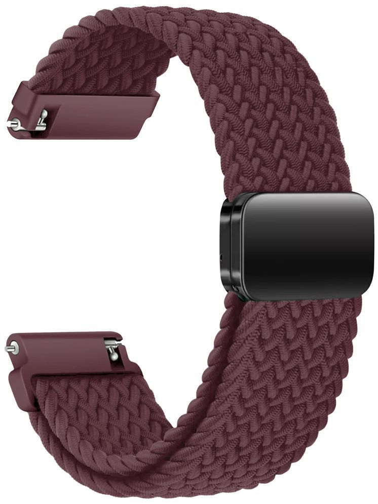     			ACM Watch Strap Woven Braided Magnetic 22mm compatible with Boat Ultima Select Smartwatch Adjustable Belt Band Purple