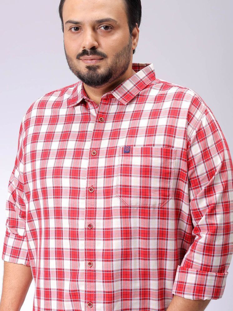     			HARDSODA Cotton Blend Regular Fit Checks Full Sleeves Men's Casual Shirt - Red ( Pack of 1 )