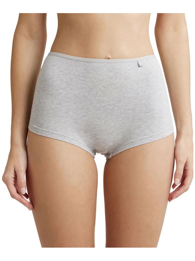     			Jockey Pack of 1 Cotton Boy Shorts For Women ( Grey Melange )