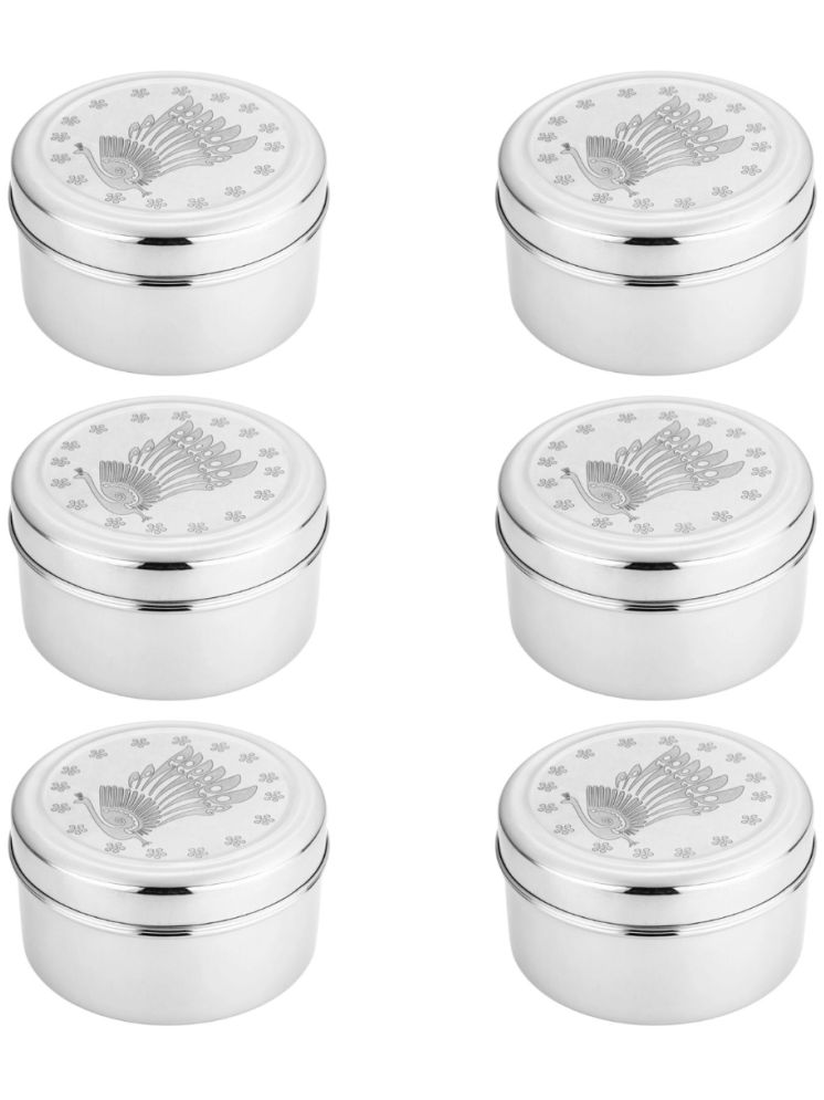     			Cutlux Containers Steel Silver Utility Container ( Set of 6 )