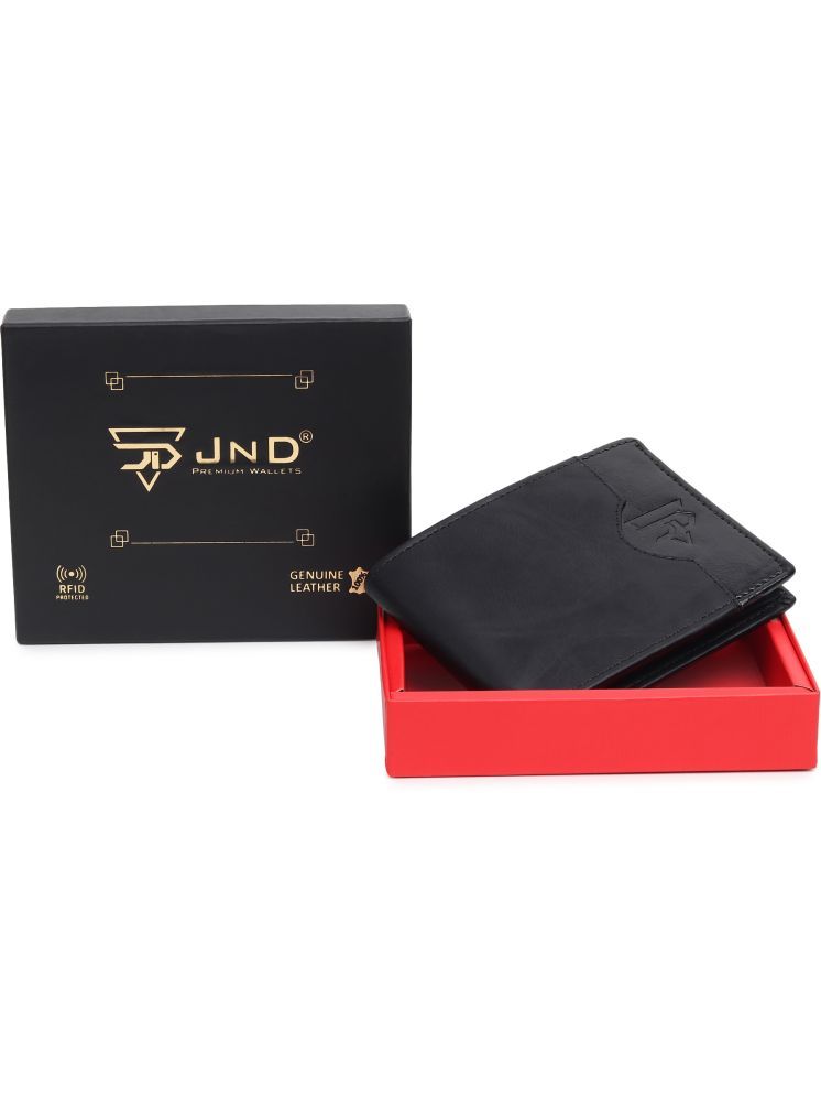     			JND Black 100% Leather Men's Regular Wallet ( Pack of 1 )