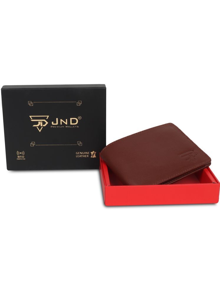     			JND Brown 100% Leather Men's Regular Wallet ( Pack of 1 )