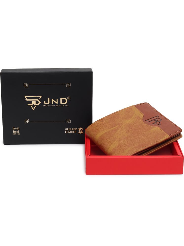     			JND Tan 100% Leather Men's Regular Wallet ( Pack of 1 )