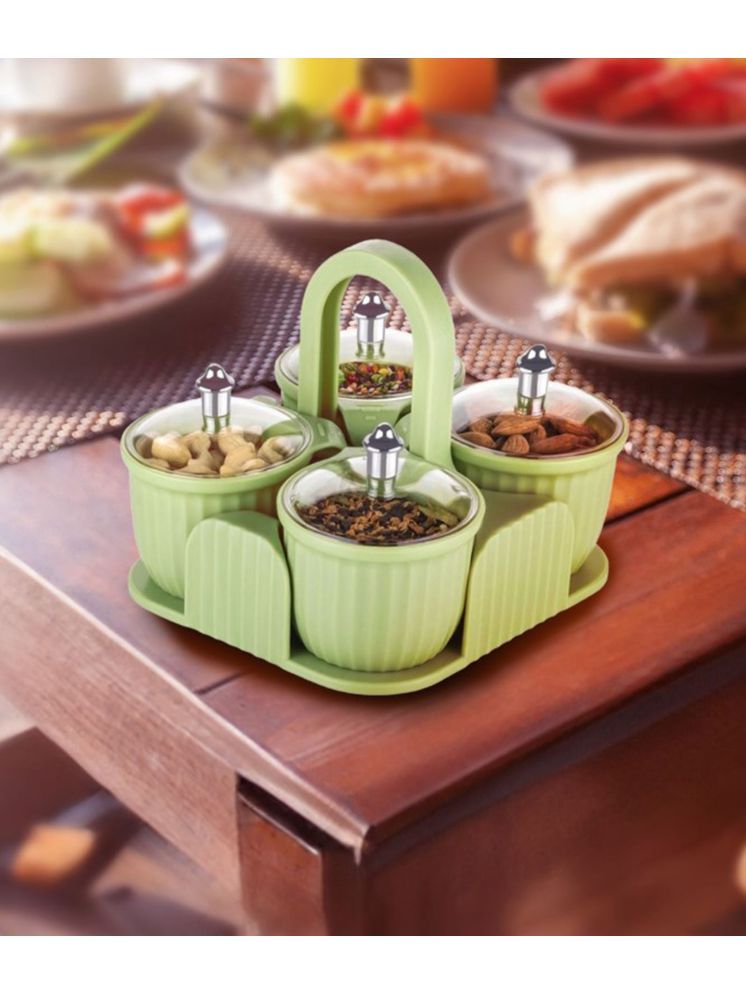     			Mannat Plastic Green Pickle Container ( Set of 1 )