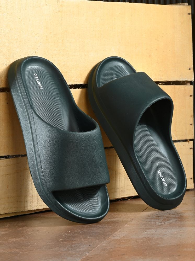     			OFF LIMITS Green Men's Slide Flip Flop