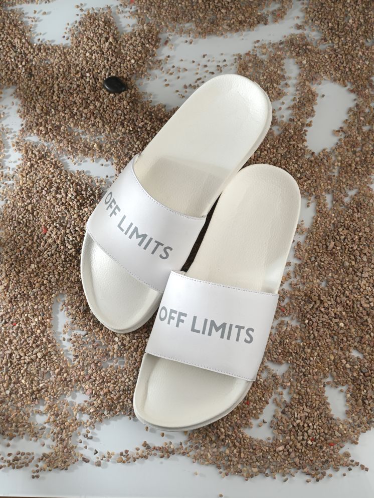     			OFF LIMITS White Men's Slide Flip Flop