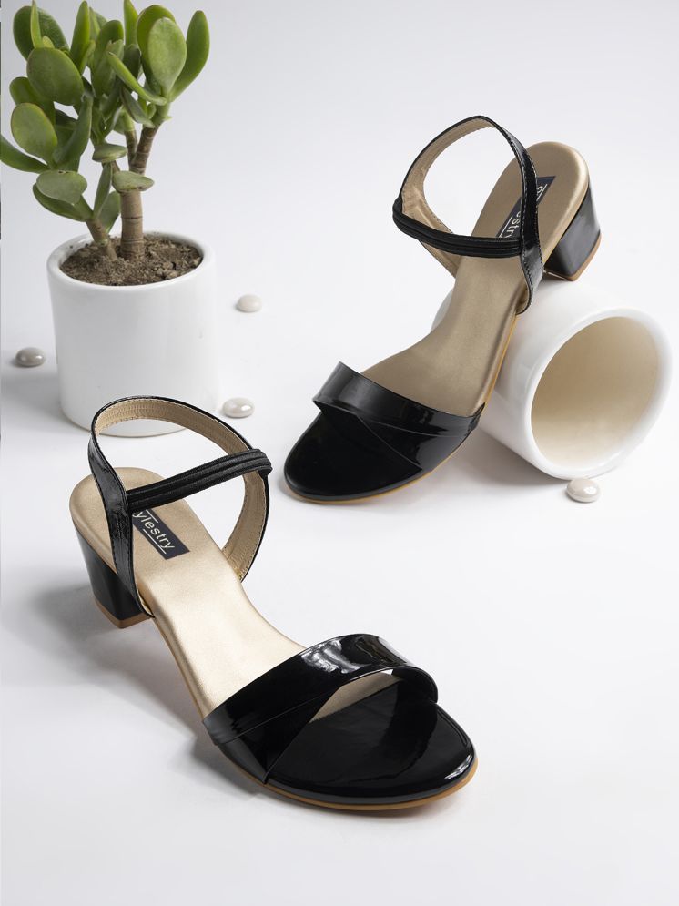     			Stylestry Black Women's Sandal Heels