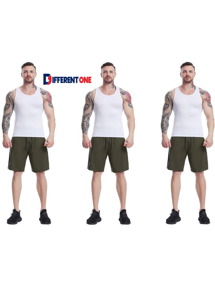     			D1 DIFFERENT ONE Pack of 3 Cotton Basic Vest For Men ( White )