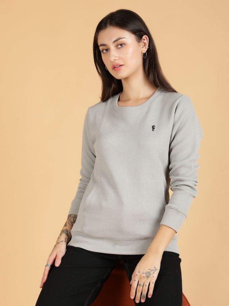     			EPPE Cotton Blend Women's Non Hooded Sweatshirt ( Grey )