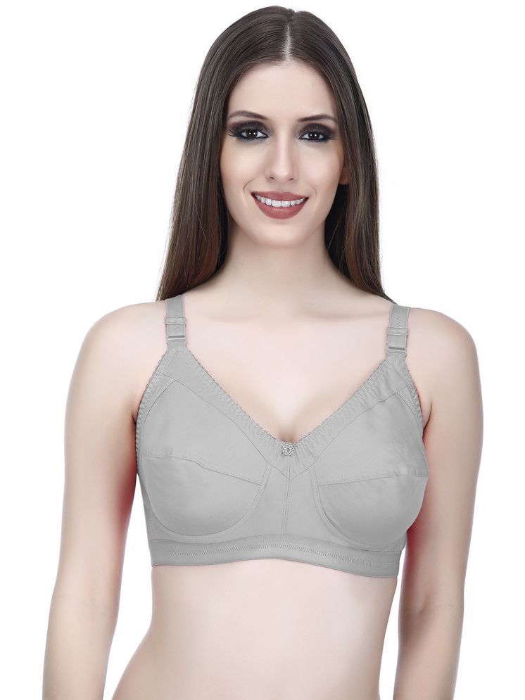     			Elina Pack of 1 Cotton Non Padded Minimizer Bra For Women ( Light Grey )