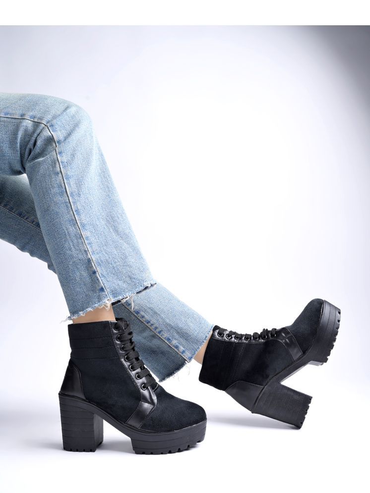     			Stylestry Black Women's Ankle Length Boots