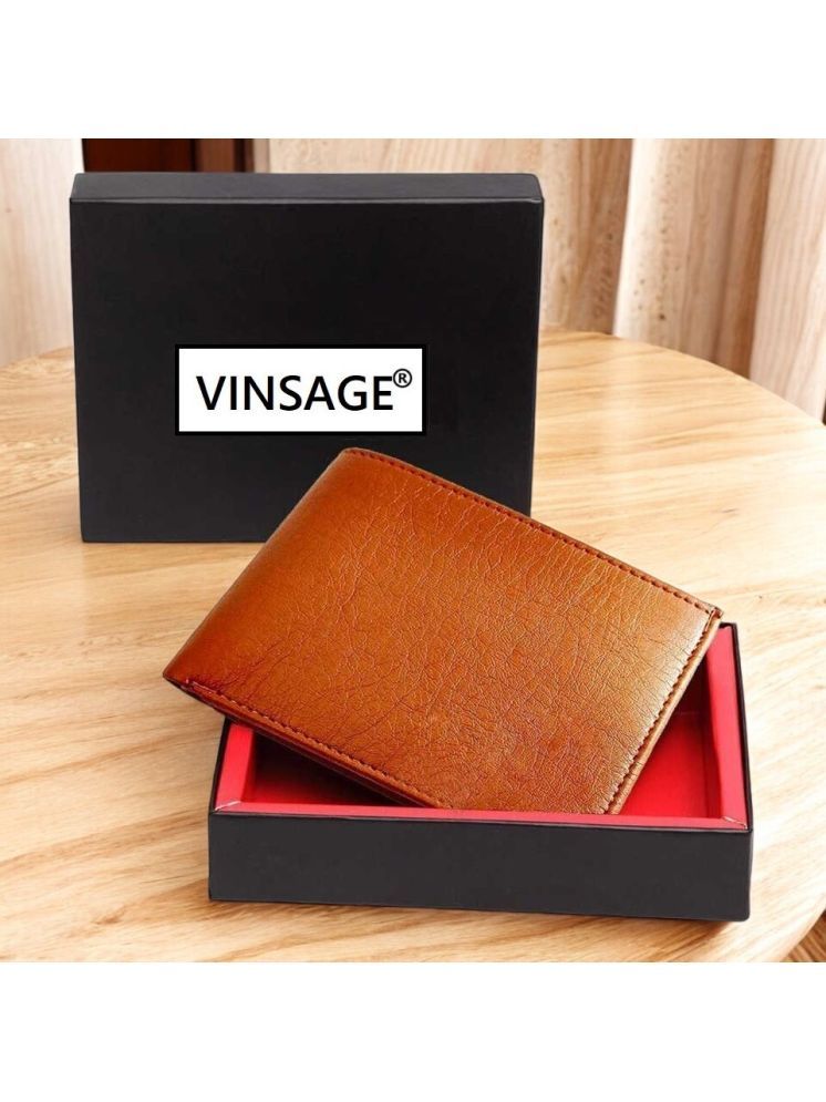     			VINSAGE Tan PU Men's Regular Wallet ( Pack of 1 )