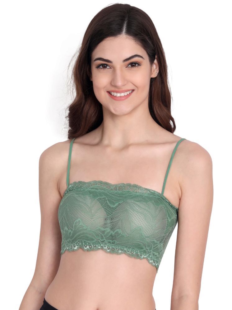     			3Mads Pack of 1 Lace Lightly Padded Bralette Bra For Women ( Green )