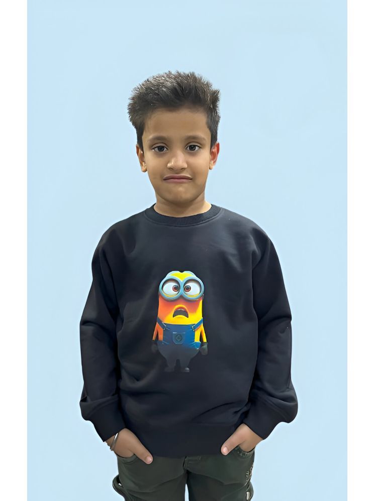     			AADESH Pack of 1 Boys Fleece Sweatshirt ( Black )