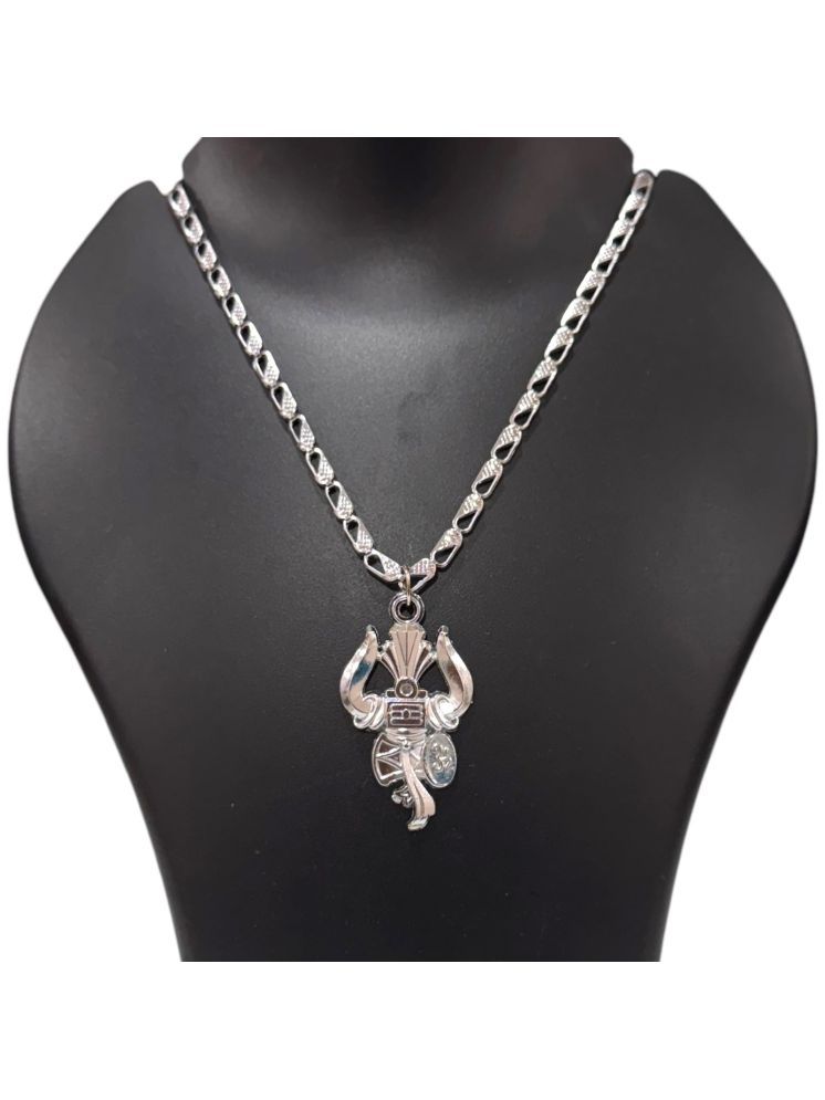     			AKLINA Silver Religious Pendant With Chain ( Pack of 1 )