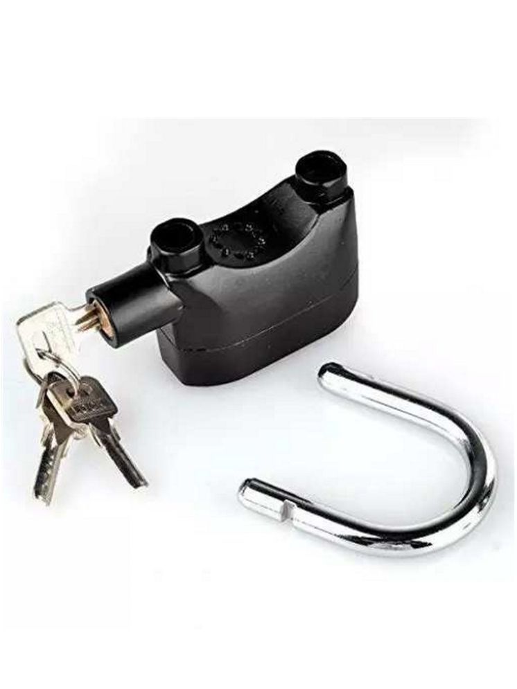     			Alarm Security Lock With Motion Sensor And 3 Keys, Metallic Finish (Black)