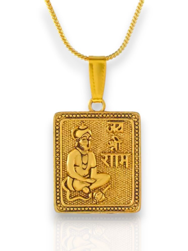     			Charms Gold Religious Pendant With Chain ( Pack of 1 )