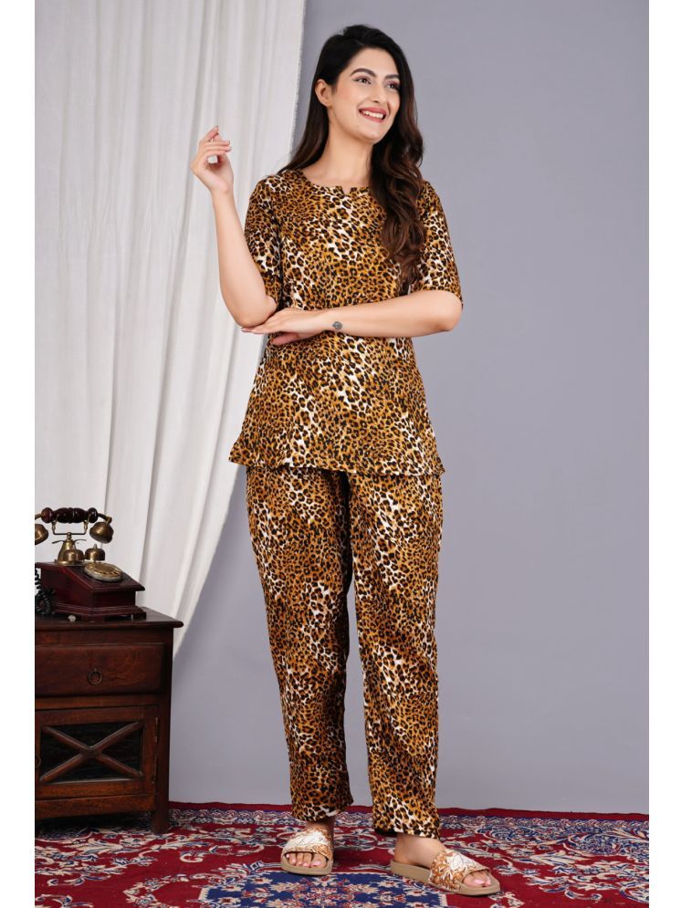     			EXPORTHOUSE Multicolor Polyester Women's Nightwear Nightsuit Sets ( Pack of 1 )