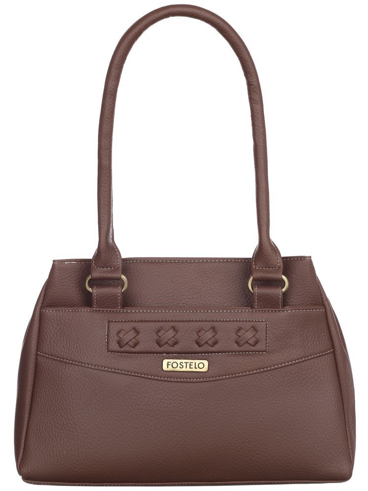     			Fostelo Shoulder Bag PU Set of 1 ( Brown )