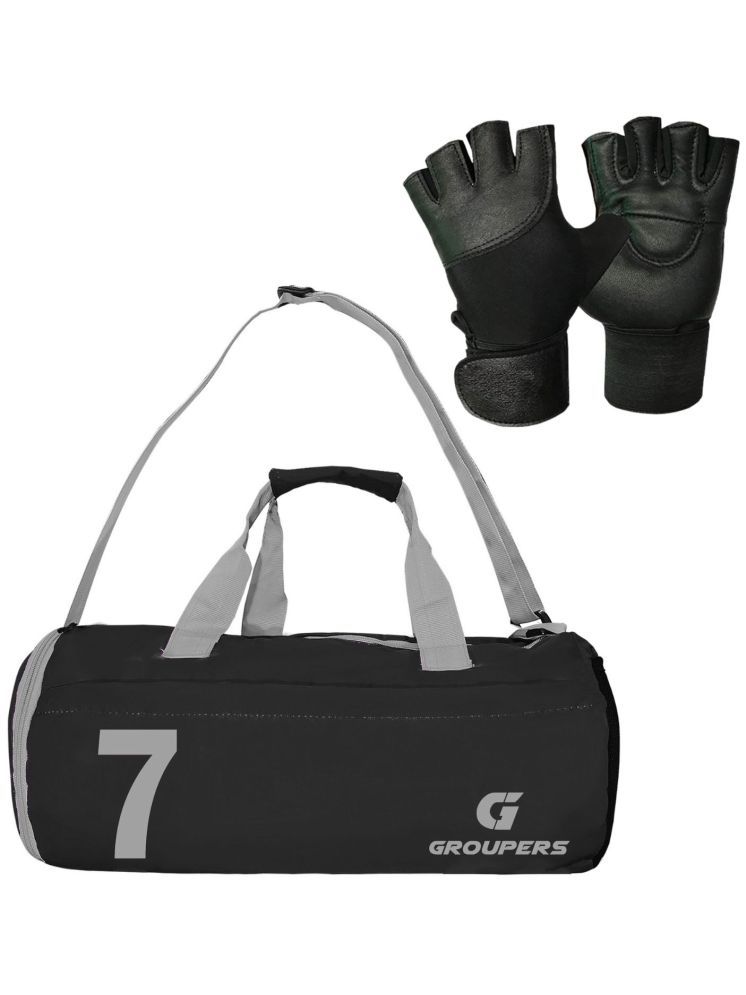     			GROUPERS Polyester BLACK 25 Ltrs Gym Bag