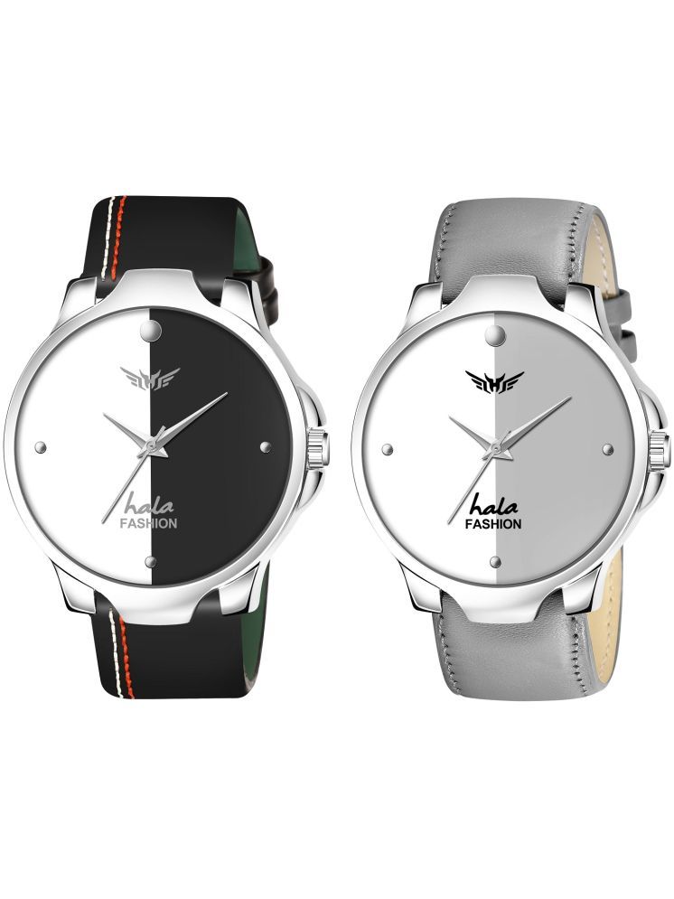     			Hala Multicolor Leather Analog Men's Watch