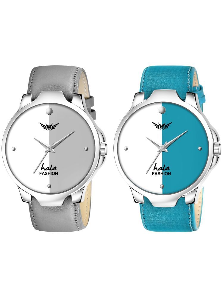     			Hala Multicolor Leather Analog Men's Watch