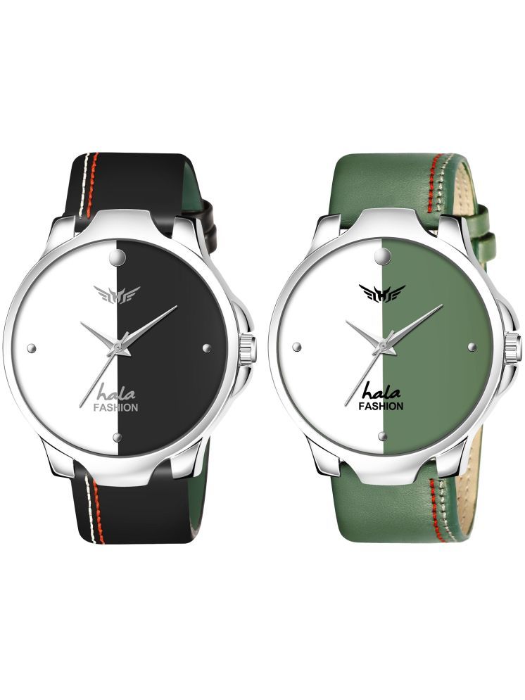     			Hala Multicolor Leather Analog Men's Watch