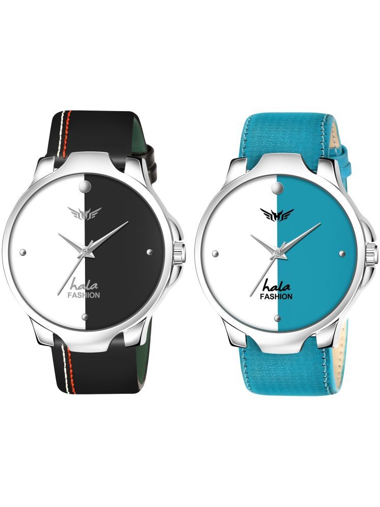     			Hala Multicolor Leather Analog Men's Watch