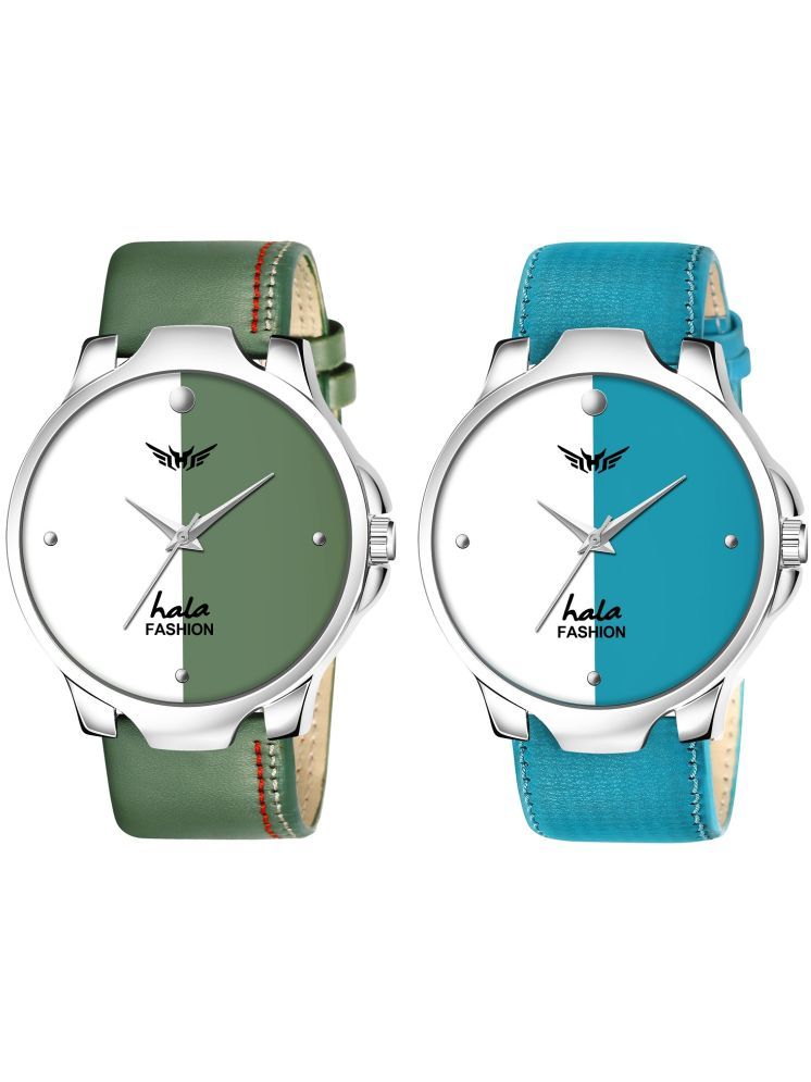     			Hala Multicolor Leather Analog Men's Watch