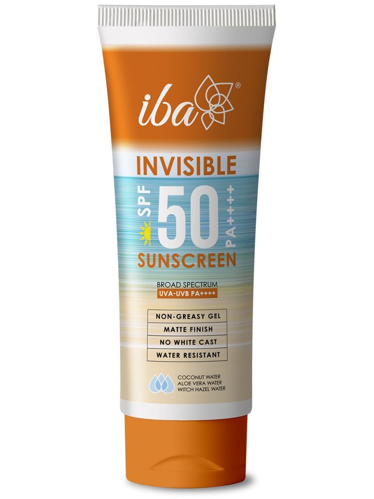     			Iba Invisible Spf 50 Sunscreen Pa++++ For All Skin Types Gel Based Oil Free Matte Finish, 100gm, (Pack of 1)