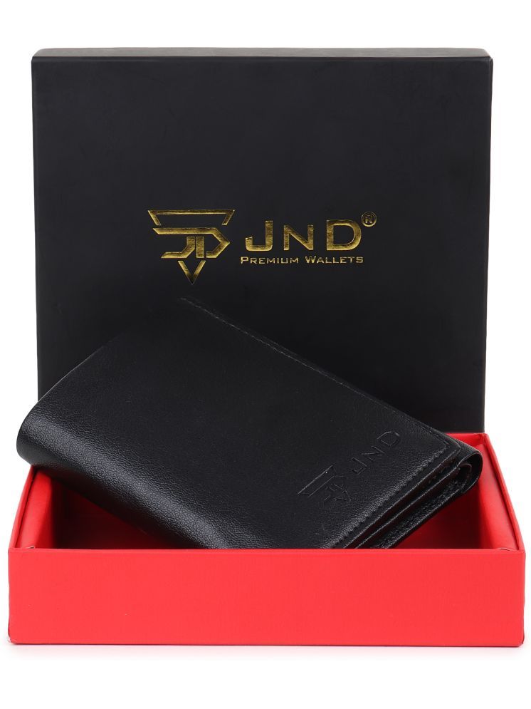     			JND Black PU Men's Regular Wallet ( Pack of 1 )