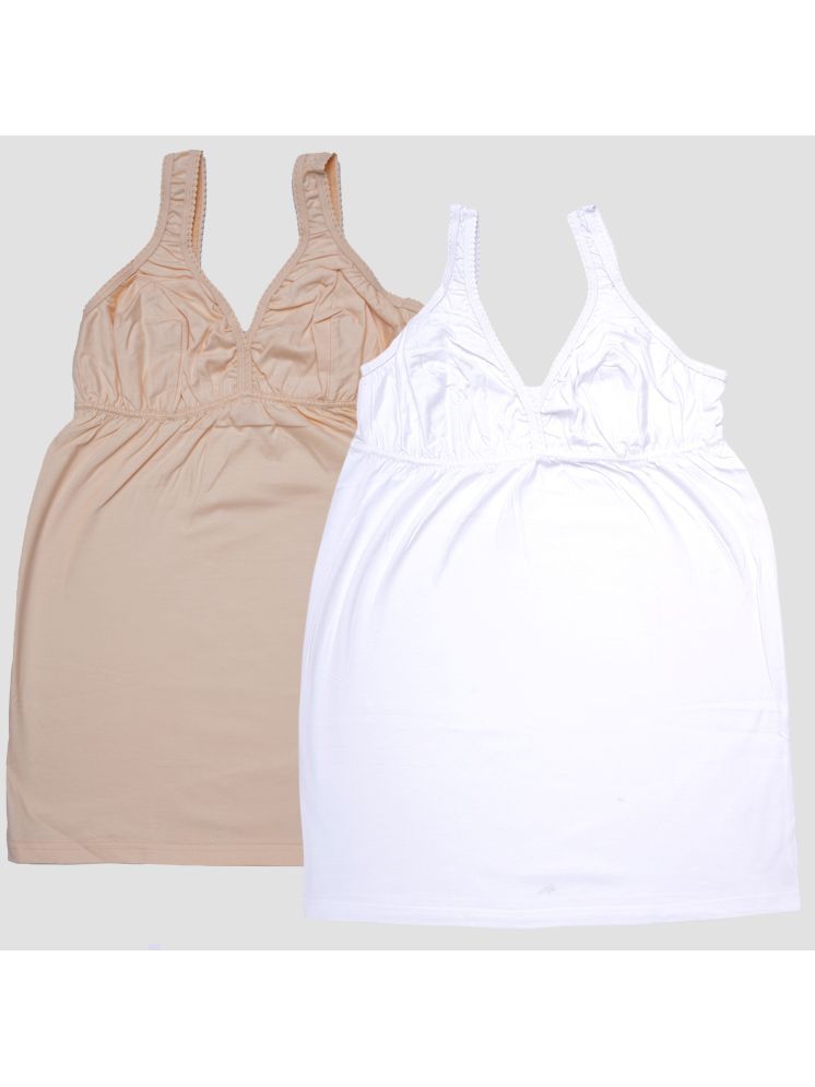     			MYLSA Pack of 2 Camisole Cotton Camisoles ( Brown )