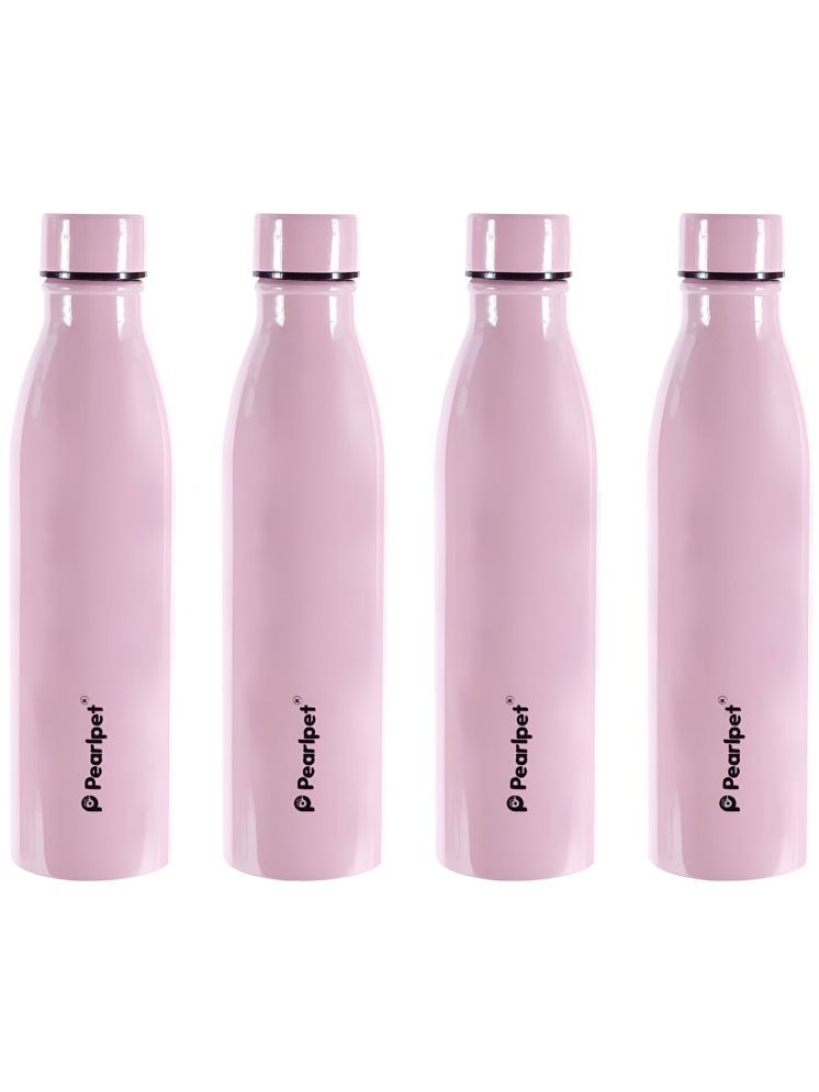     			PearlPet Swiss Cherry Pink Stainless Steel Water Bottle 1000 mL ( Set of 4 )