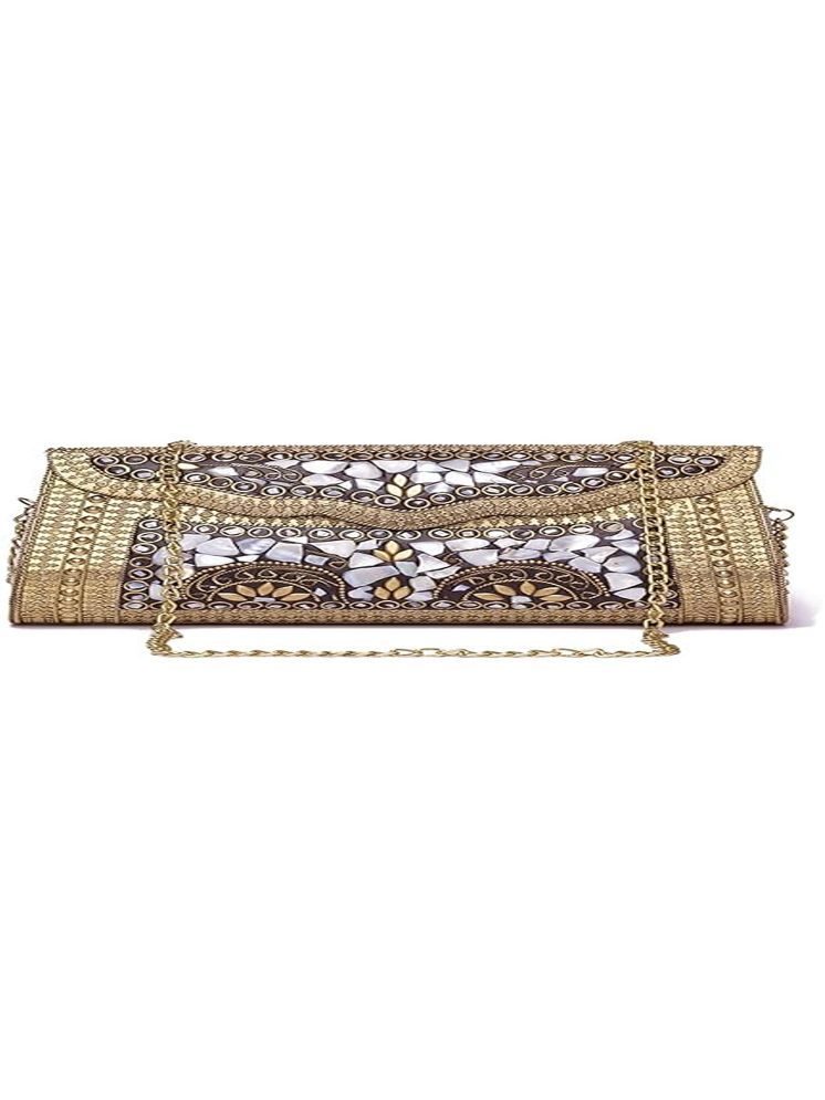     			Shakuntla Vintage Gold Metal Crossbody