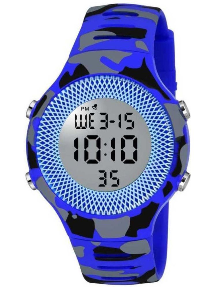     			Svats Multicolor PU Digital Men's Watch