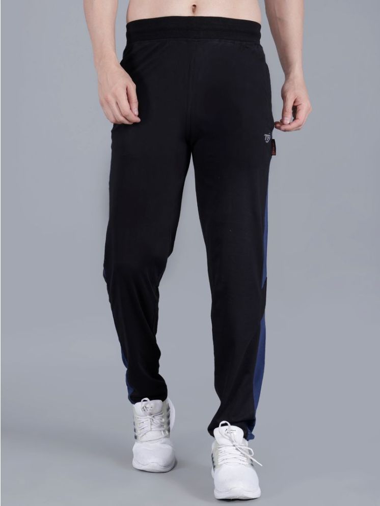     			TF Black Cotton Blend Men's Sports Trackpants ( Pack of 1 )