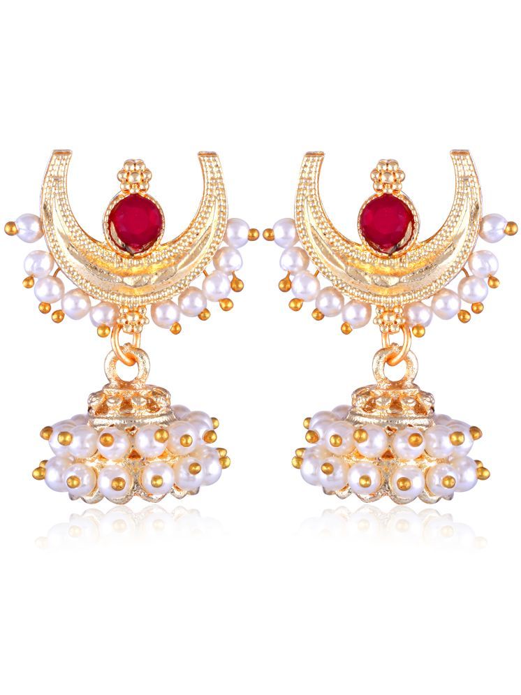     			Vighnaharta Golden Chandelier Earrings ( Pack of 1 )