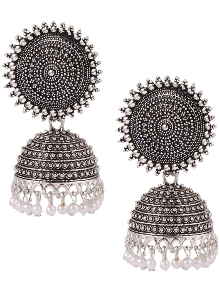     			Keviv Silver Jhumki Earrings ( Pack of 1 )