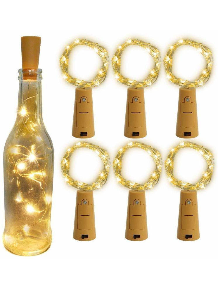     			ZESTRUM Gold 3M Cork light ( Pack of 6 )