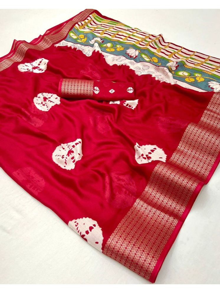     			Arkia Pack of 1 Georgette Embellished Saree With Blouse Piece ( Red )