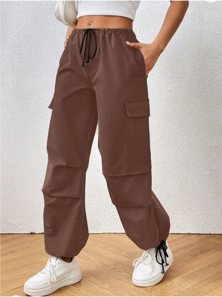     			Broadstar Pack of 1 Polyester Baggy Women's Joggers ( Brown )