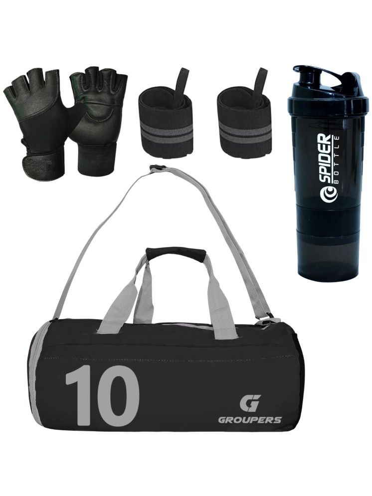     			GROUPERS Polyester BLACK 25 Ltrs Gym Bag