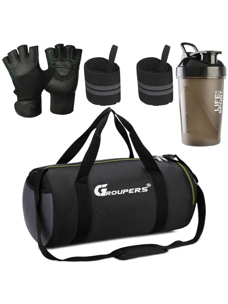     			GROUPERS Polyester BLACK 25 Ltrs Gym Bag